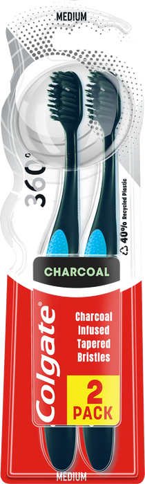 Четка за зъби 360 Charcoal  Black, 2 бр