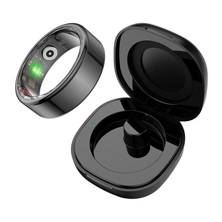 COLMI R02 Smart Ring, размер 11, 20.3 мм (черен) + калъф за зареждане