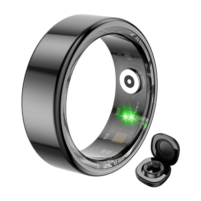 COLMI R02 Smart Ring, размер 9, 18.9 мм (черен) + калъф за зареждане