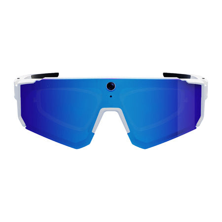 Спортни слънчеви очила Colmi V06 AI бели (със сини лещи)