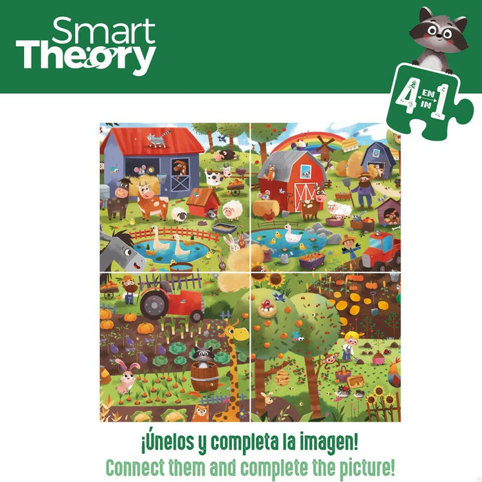 Детски Пъзел Colorbaby 4 в 1 174 Части Ферма 68 x 68 cm (6 броя)