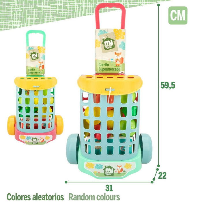 Кошница за Пазаруване Colorbaby My Home Играчка 12 Части 15 x 10 x 6 cm 8 броя