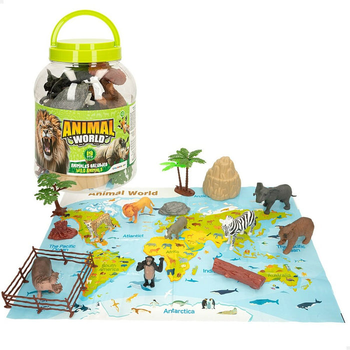фигурки на животни Colorbaby 19 Части джунгла Пластмаса 14 x 6 x 5 cm (6 броя)
