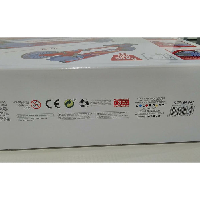 Патинет Скутер Colorbaby Червен Алуминий Къса дръжка (77 cm)