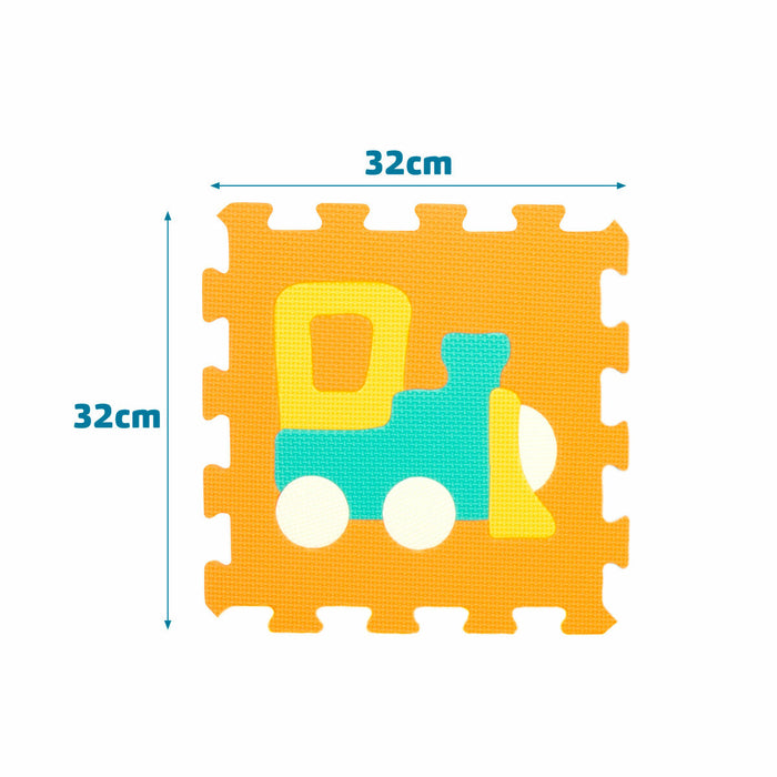 Килим Пъзел Colorbaby Многоцветен Пластмаса EVA 90 x 90 cm Превозни Средства 9 Части (4 броя)