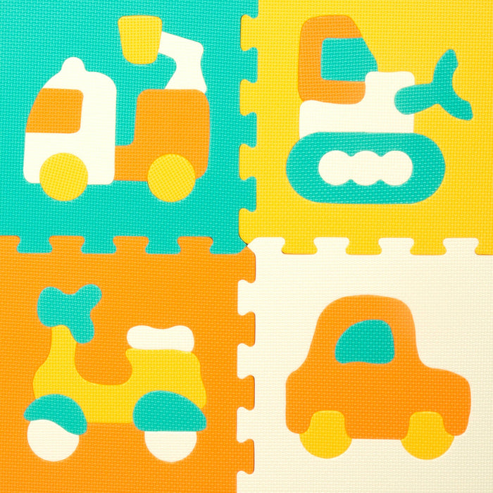 Килим Пъзел Colorbaby Многоцветен Пластмаса EVA 90 x 90 cm Превозни Средства 9 Части (4 броя)