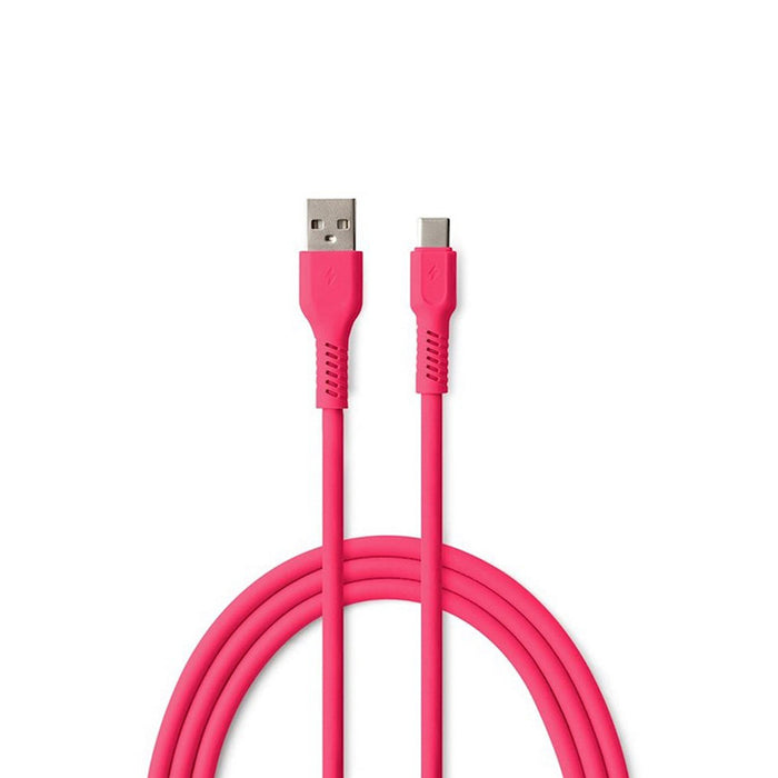 КАБЕЛ COLORUM USB-A TO USB-C 1.8M RED