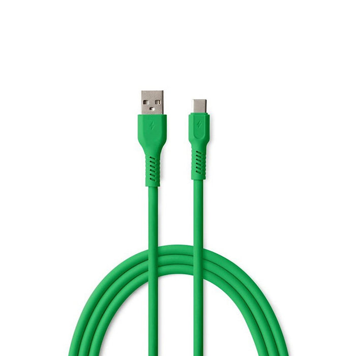 КАБЕЛ COLORUM USB-A TO USB-C 1.8M GREEN