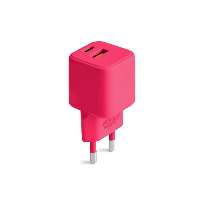 ЗАРЯДНО 220V COLORUM USB-A/C 30W GAN RED