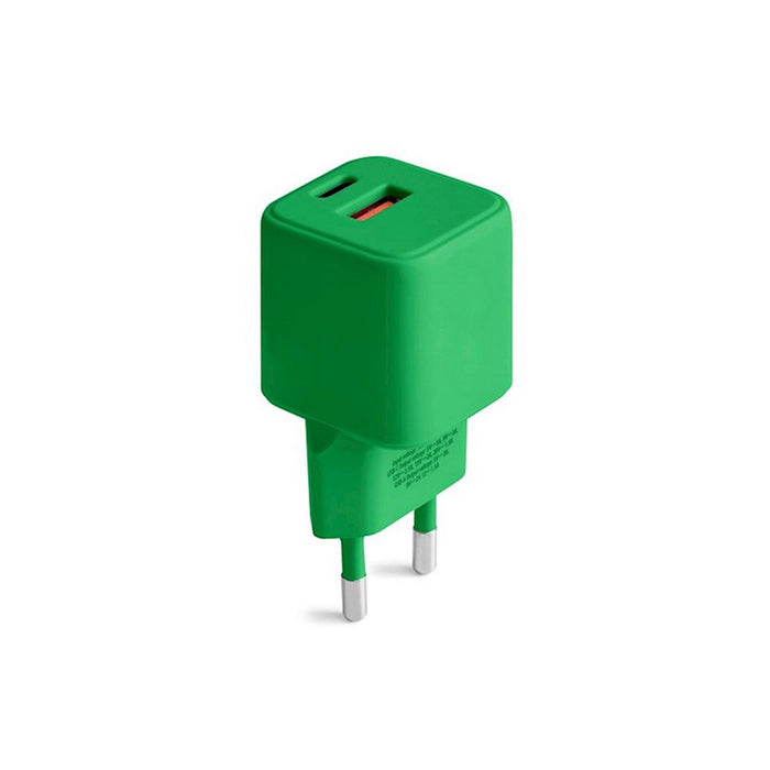 ЗАРЯДНО 220V COLORUM USB-A/C 30W GAN GRN