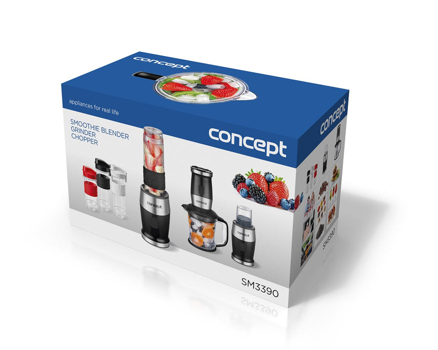 Блендер Concept SM3390 1.2 л, потопяем блендер 700 W, черен, неръждаема стомана