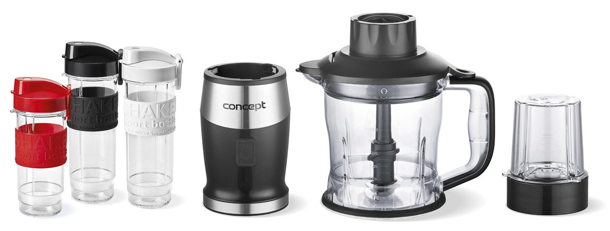 Блендер Concept SM3390 1.2 л, потопяем блендер 700 W, черен, неръждаема стомана