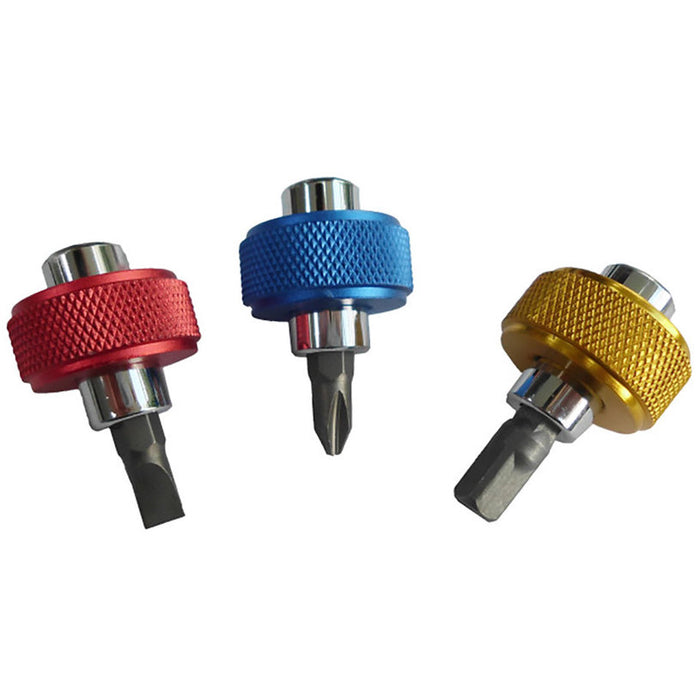 КОМПЛЕКТ 3 БРОЯ МИНИ ДЪРЖАЧИ, 2 БИТА И 1/4" АДАПТОР CON:P
