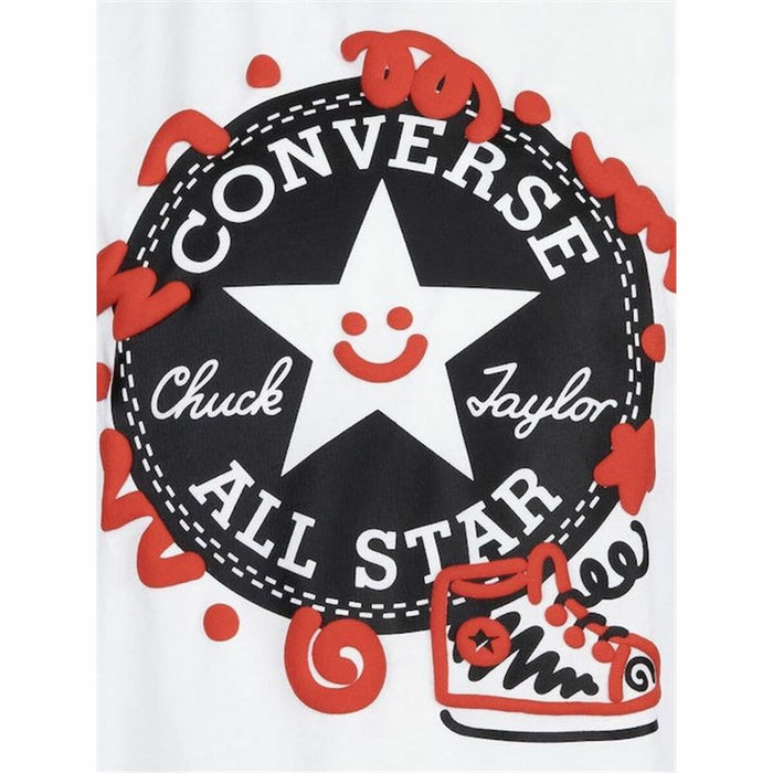 Спортен Комплект за Деца Converse Squiggle S/Se+Ft Бял Червен 2 Части