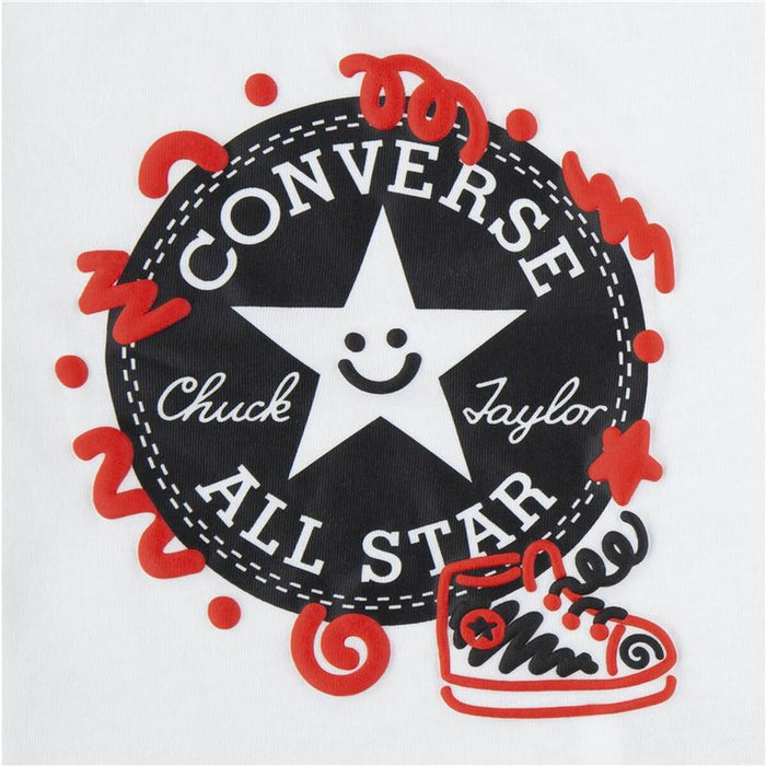 Спортен Комплект за Деца Converse Squiggle S/Se+Ft Бял