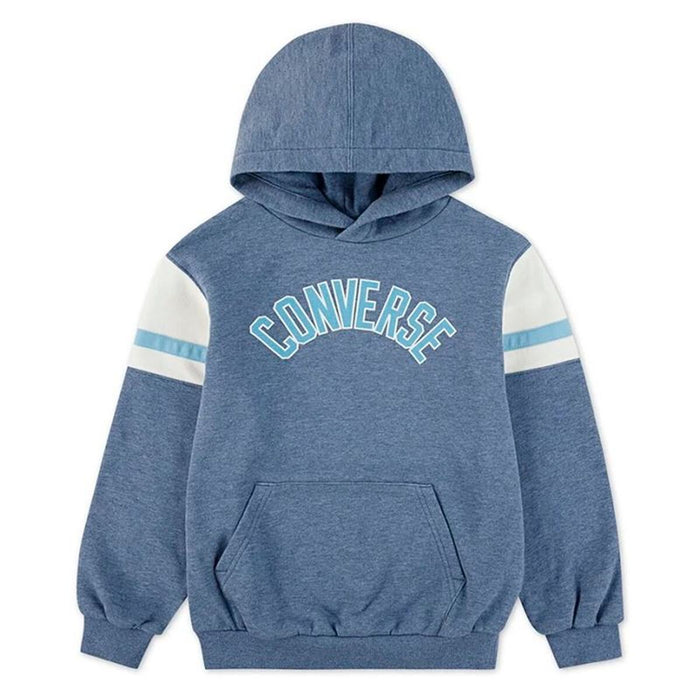 Детски суичър с качулка Converse Cnvb Heritage Blocked Po Син
