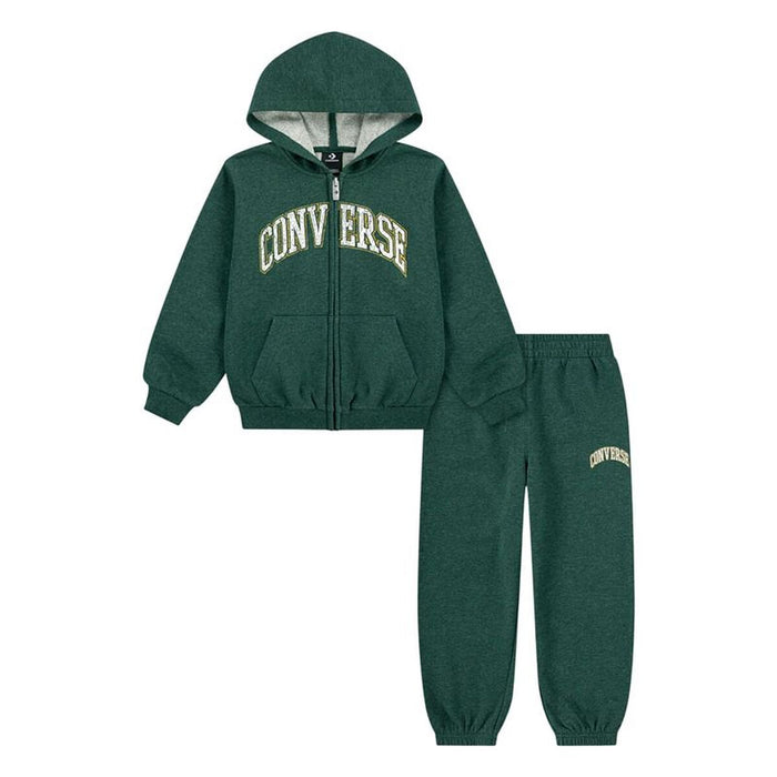 Спортен Комплект за Деца Converse Cnvb Heritage Ft Full Zip Set Маслина 2 Части