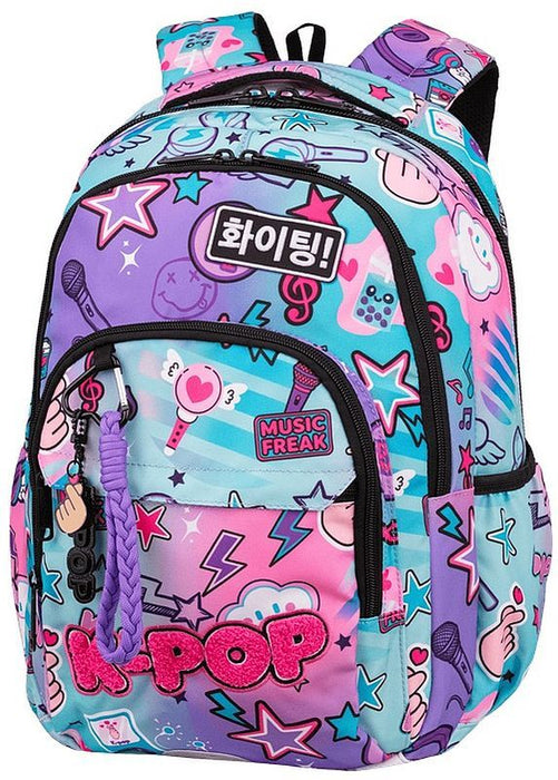 Ученическа раница Cool Pack Base Plus - K-Pop Bright, 2 отделения