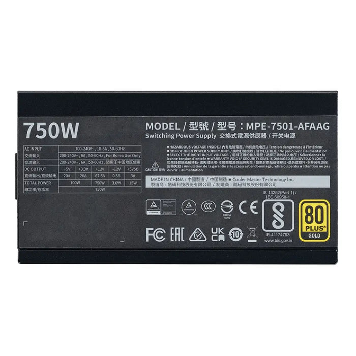 Cooler Master MWE Gold 750 V2 ATX 3.1 захранване 750 W