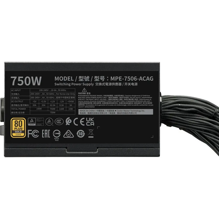 Cooler Master MWE Gold 750 V3 ATX 3.1 захранване 750 W