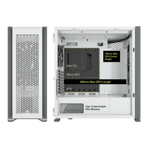 CORSAIR 7000D AIRFLOW Full Tower ATX компютърна кутия бяла