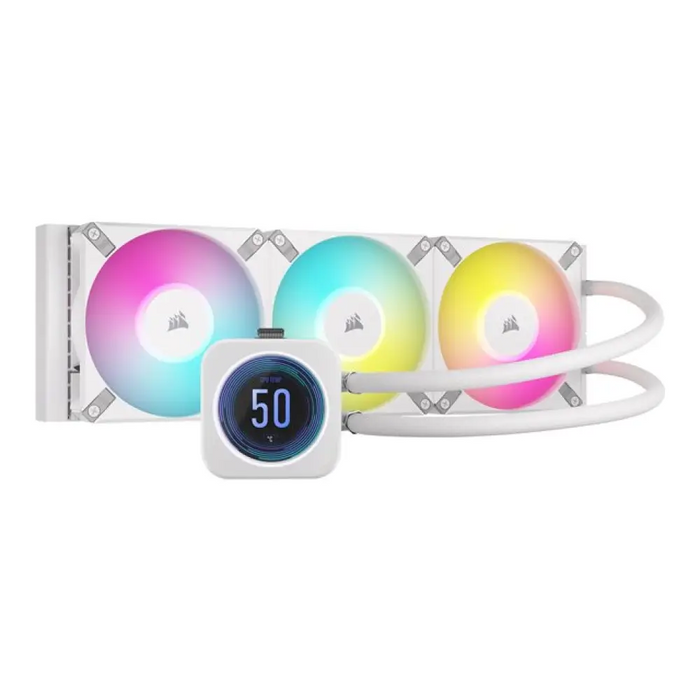 CORSAIR iCUE H150i ELITE LCD XT Liquid CPU Cooler White