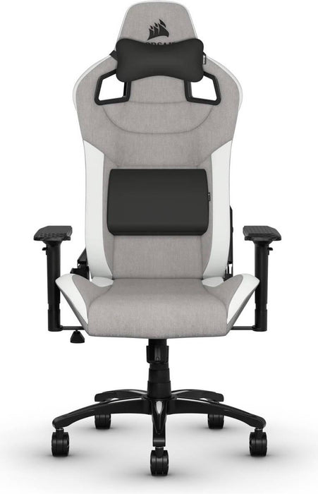 Геймърски стол Corsair T3 RUSH - Fabric Grey/White