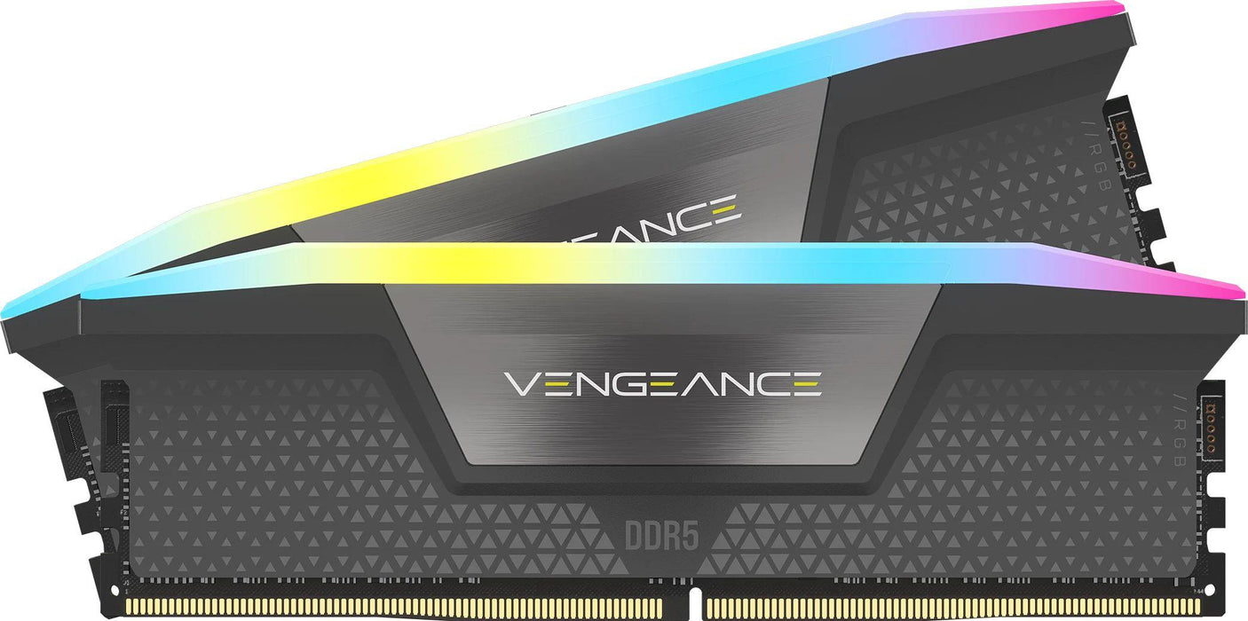 Памет Corsair Vengeance Gray RGB DDR5 64GB (2x32GB), 5600MHz, AMD EXPO &amp; Intel XMP
