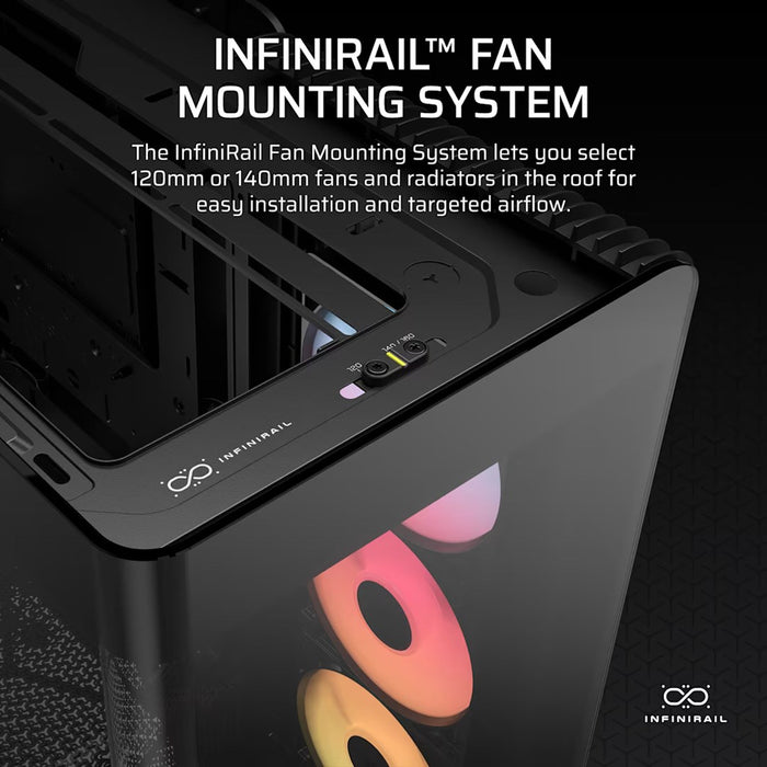 Corsair 4500X RS-R ARGB закалено стъкло Mid-Tower, черен Midi Tower