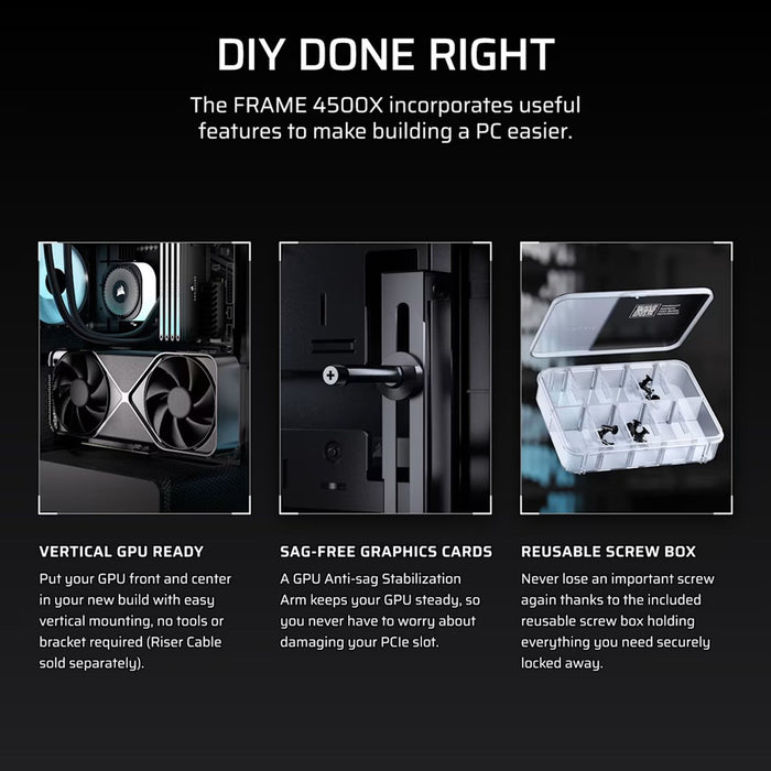 Corsair 4500X RS-R ARGB закалено стъкло Mid-Tower, черен Midi Tower