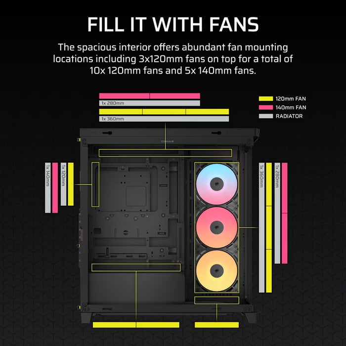 Corsair 4500X RS-R ARGB закалено стъкло Mid-Tower, черен Midi Tower