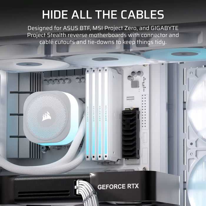 Corsair 4500X RS-R ARGB закалено стъкло Mid-Tower, бял Midi Tower
