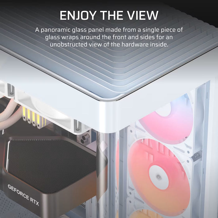 Corsair 4500X RS-R ARGB закалено стъкло Mid-Tower, бял Midi Tower