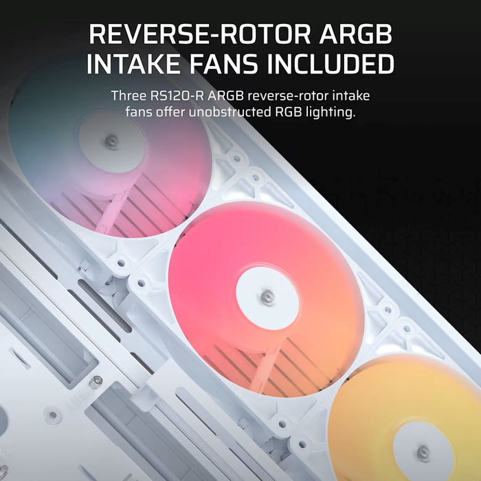 Corsair 4500X RS-R ARGB закалено стъкло Mid-Tower, бял Midi Tower