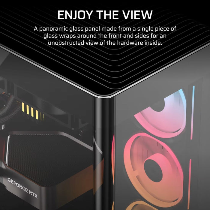 Corsair 4500X LX-R RGB закалено стъкло Mid-Tower, черен Midi Tower