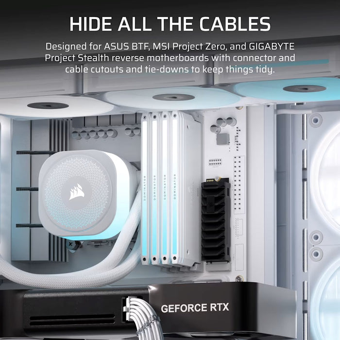 Corsair 4500X LX-R RGB закалено стъкло Mid-Tower, бял Midi Tower