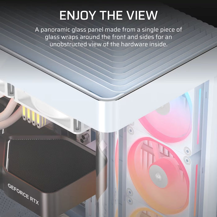 Corsair 4500X LX-R RGB закалено стъкло Mid-Tower, бял Midi Tower
