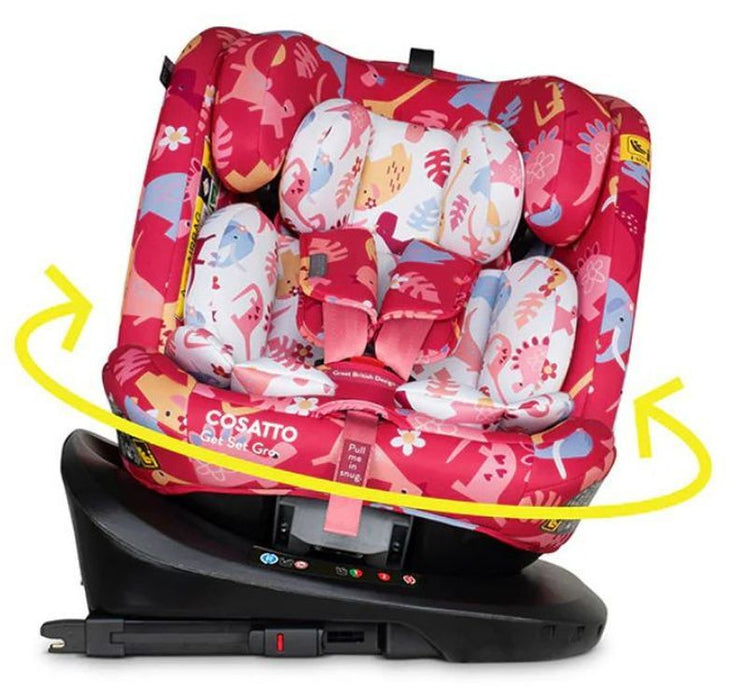 Стол за кола Cosatto - Get Set Gro, 360°, IsoFix, i-Size, 40-150 cm, Dino Delite
