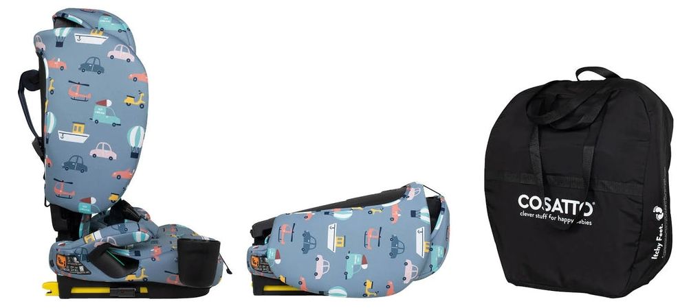Стол за кола Cosatto - On The Go, IsoFix, i-Size, 76-150 cm, Itchy Feet Sky