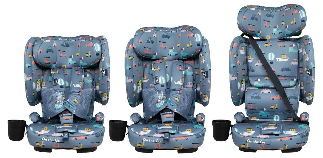 Стол за кола Cosatto - On The Go, IsoFix, i-Size, 76-150 cm, Itchy Feet Sky