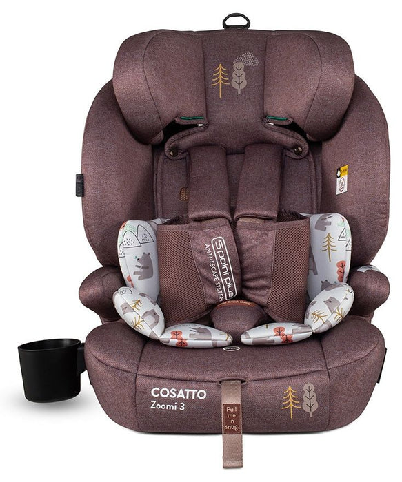 Стол за кола Cosatto - Zoomi 3, с IsoFix, i-Size, 76-150 cm, Bear Hug