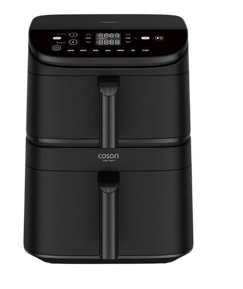 Cosori CAF-DC121 Двоен фритюрник с горещ въздух 10.8 л, самостоятелен, черен