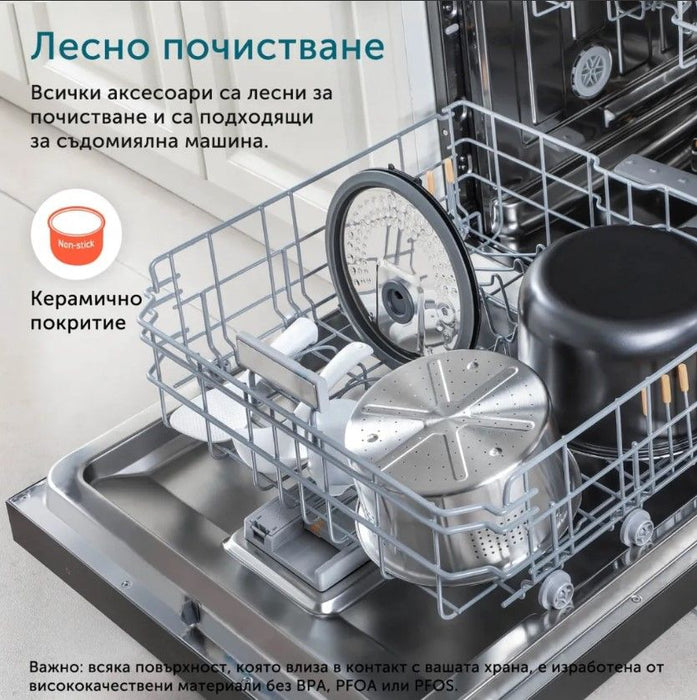 Мултикукър Cosori - CRC-R501-KEU, 970W, 17 програми, черен