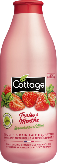 Душ гел за тяло Strawberry & Mint, 750 ml