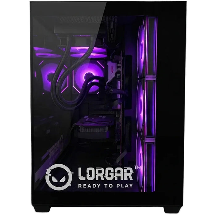 Гейминг настолен компютър LORGAR ADVANCED PCA201 BLACK AMD RYZEN 5 7500F, NVIDIA GEFORCE RTX5060 TI, RAM ПАМЕТ 16+16 GB, 6400 MHz