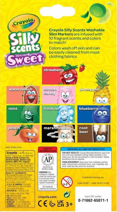 Ароматизирани флумастери Crayola Silly Scents - 10 цвята