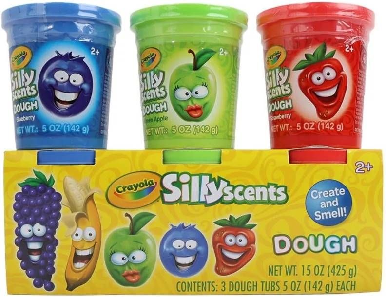 Комплект пластилин Crayola Silly Scent, 3 цвята
