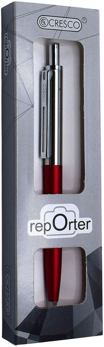 Автоматична химикалка Cresco Reporter - Червена, 1.0 mm