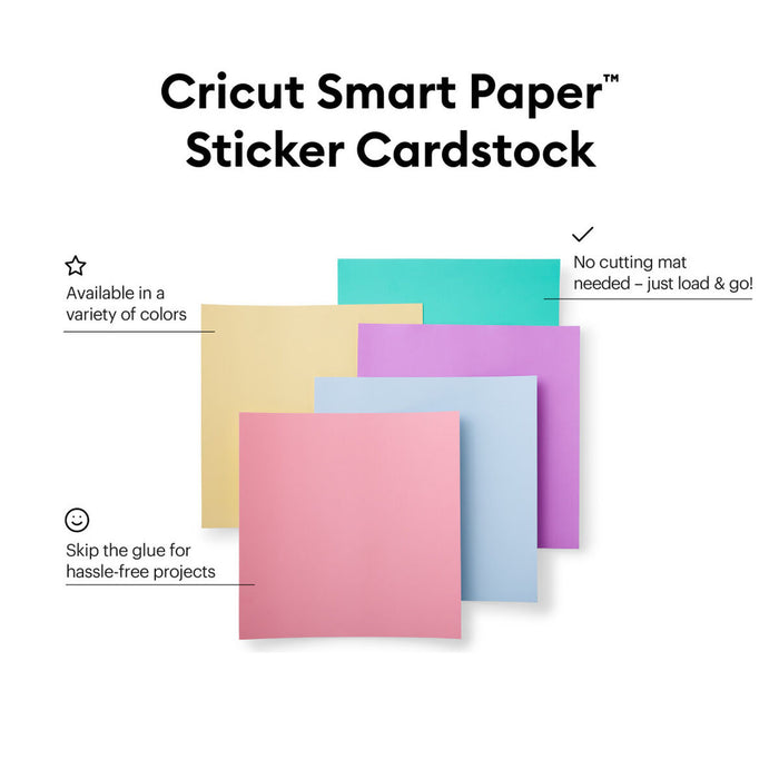 Самозалепващ Картон за режещ Плотер Cricut Smrt Многоцветен (10 броя)