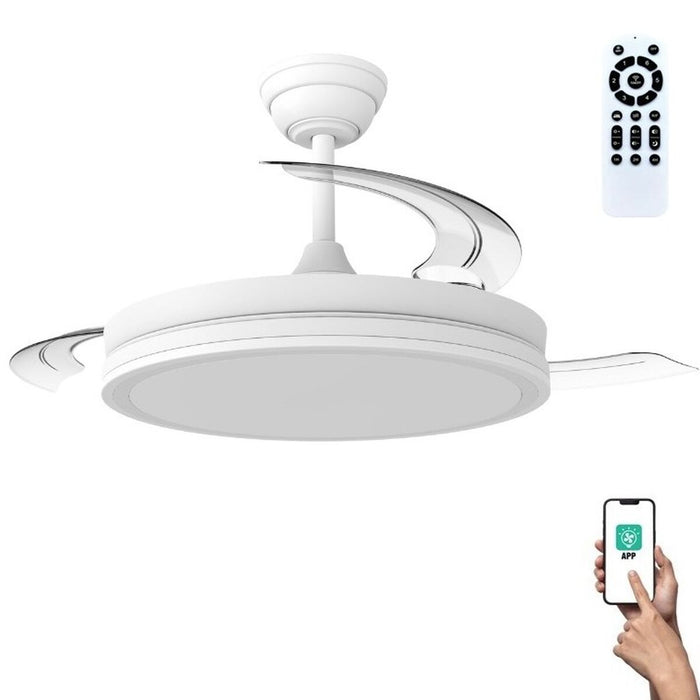 Вентилатор за таван CristalRecord 85-080-42-000 Бял 60 W